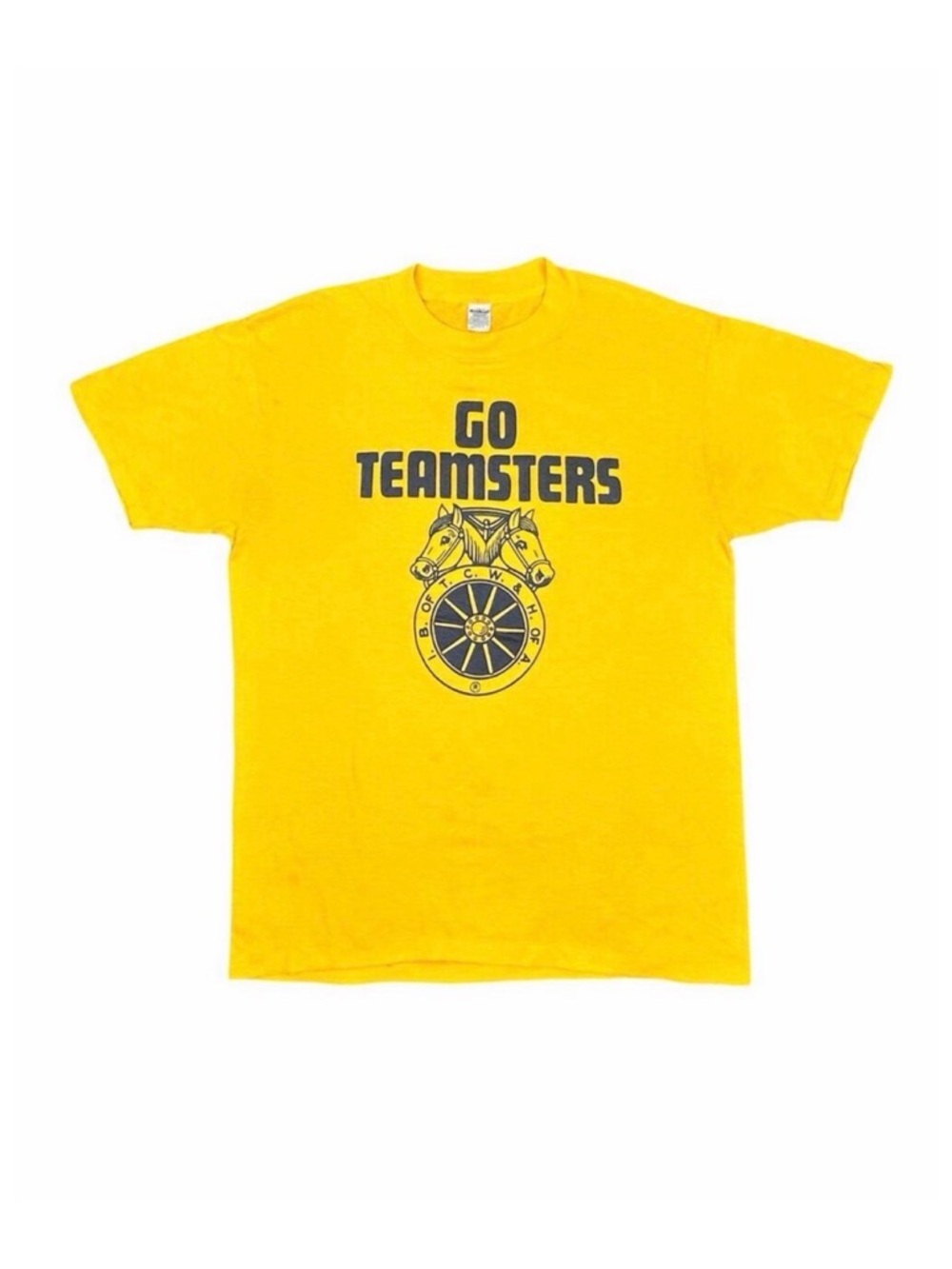 Vintage DevKnit Go Teamsters! Single Stitch Crew Neck Tee - Size Large